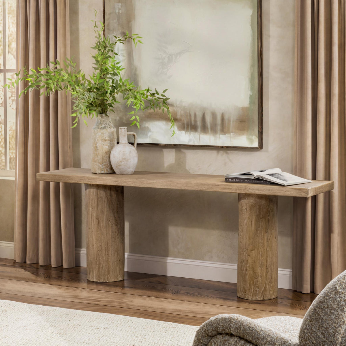 Kaia Console Table - River Sand / 84" by Classic Home - view 7