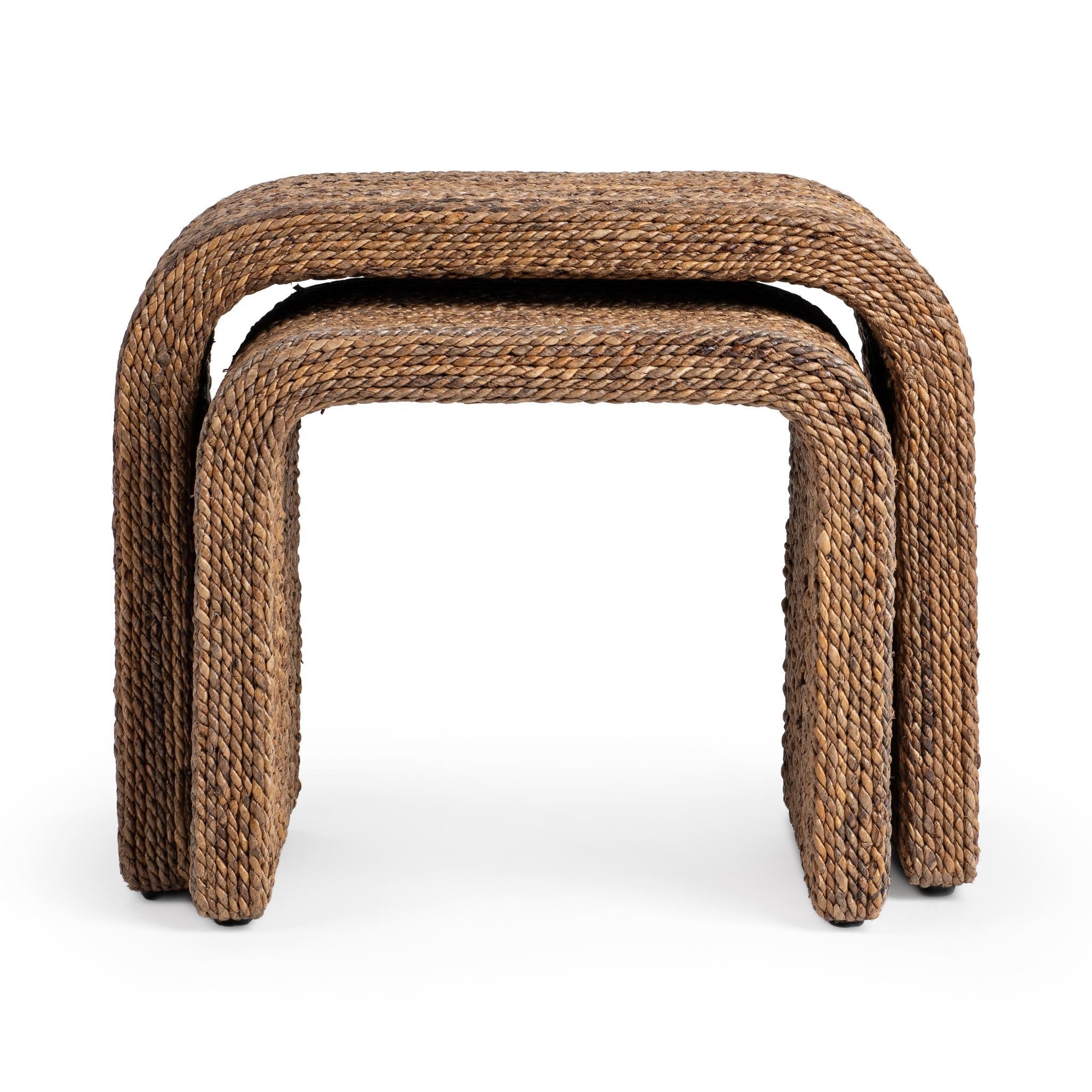 Luma Nesting Tables Set of 2 - Harvest Abaca