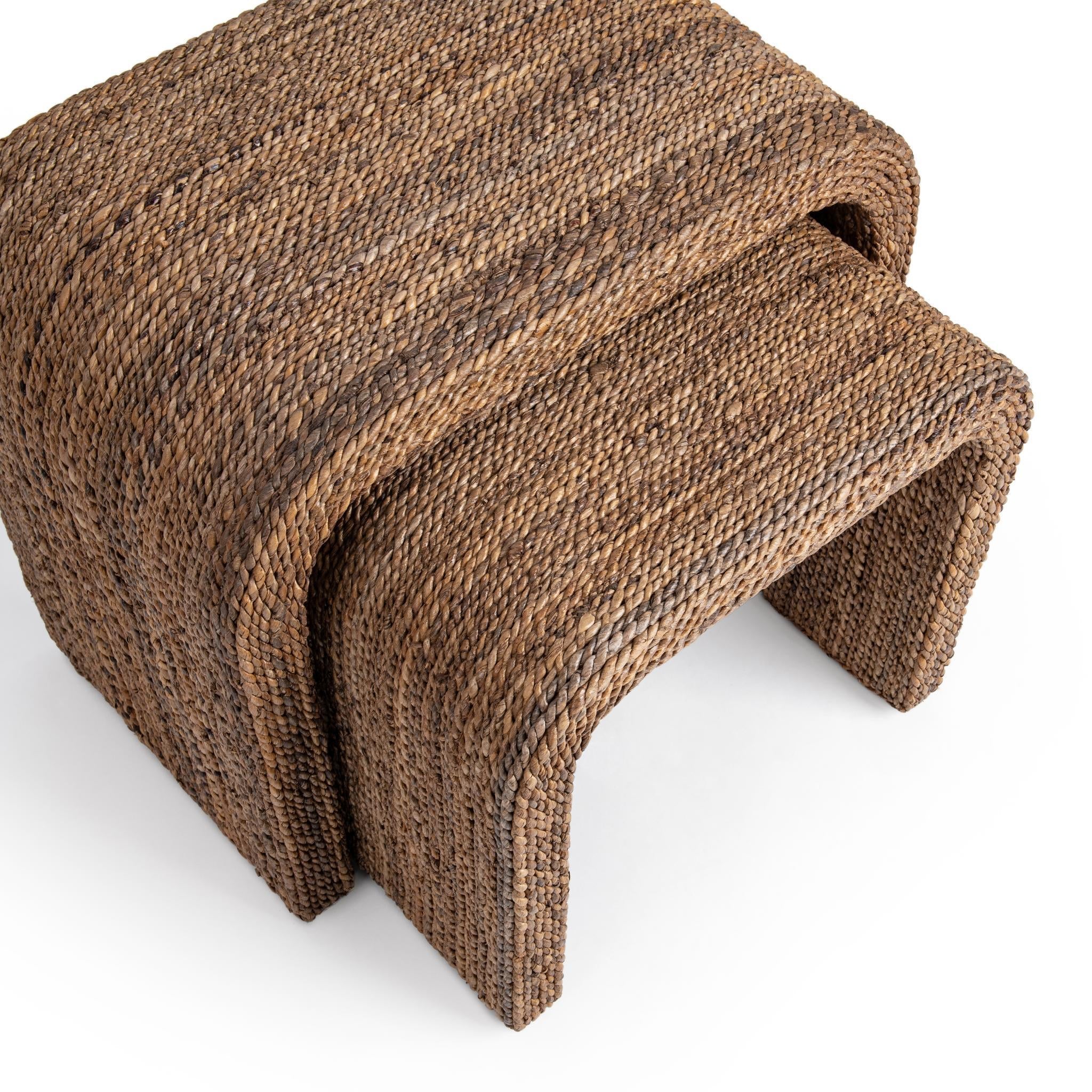 Luma Nesting Tables Set of 2 - Harvest Abaca