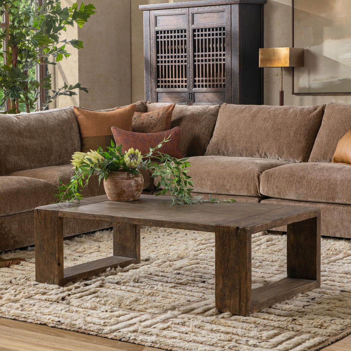 Torrey 60" Coffee Table - Vintage Brown / 60" by Classic Home - view 7