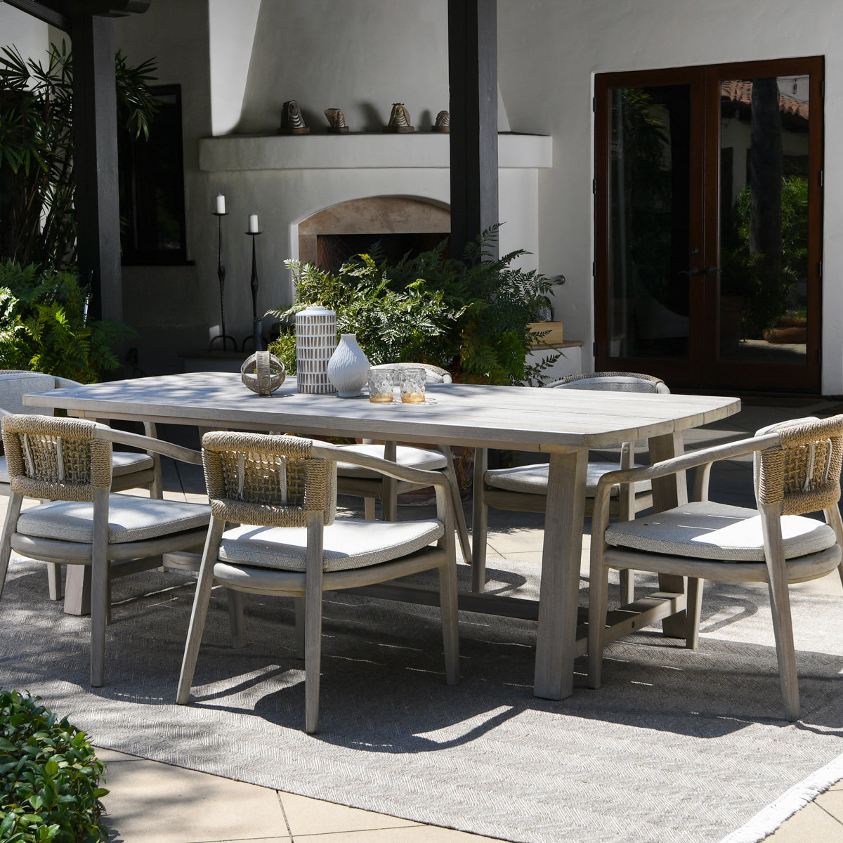Agnes Outdoor Dining Table - Gray