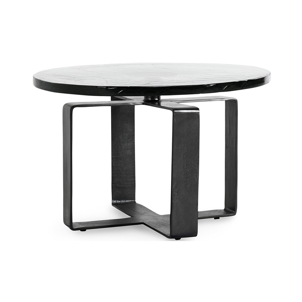 Keith Glass/Iron Round Coffee Table