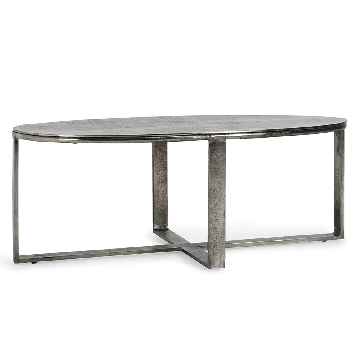 Flores Cast Aluminum Oval Coffee Table