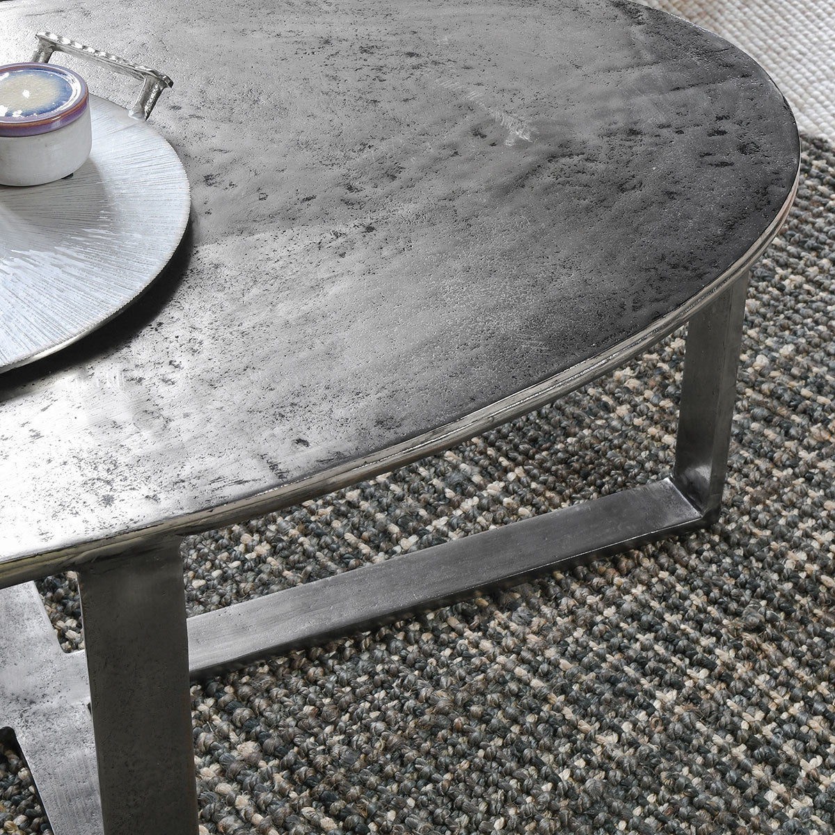 Flores Coffee Table - Nickle