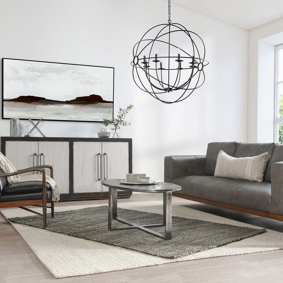 Flores Coffee Table - Nickle