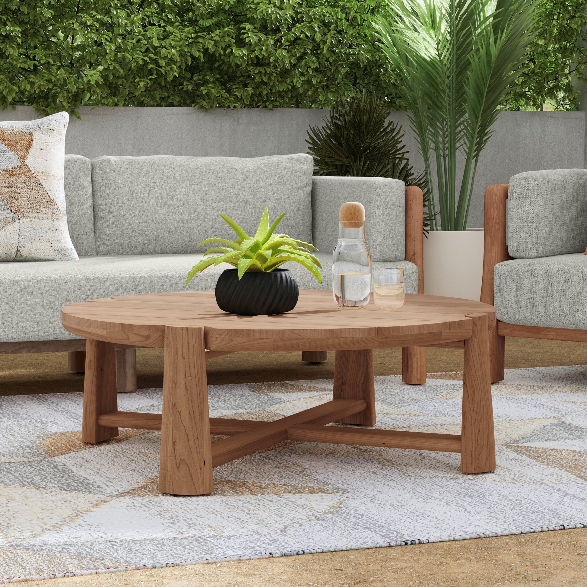 Aston Outdoor Coffee Table - Natural - 48"