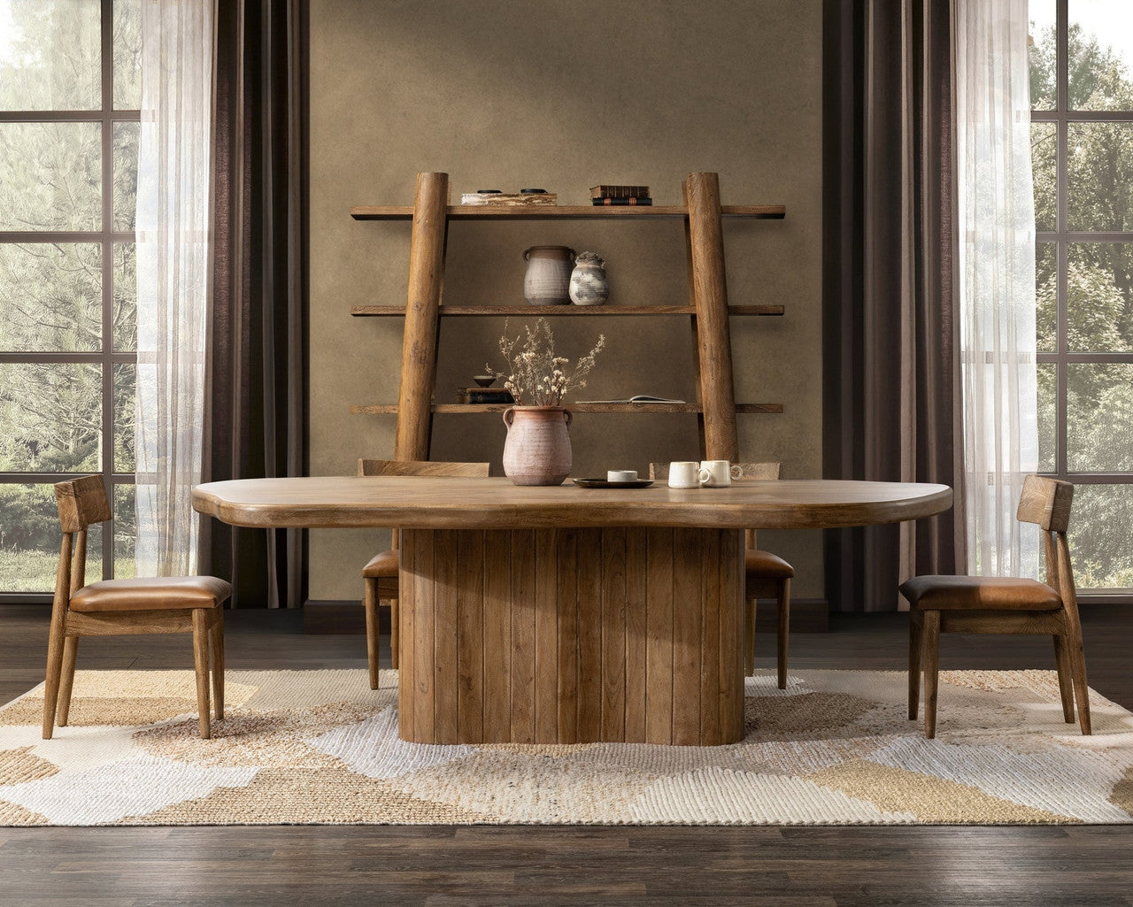 Alvaro Solid Wood Rectangle Dining Table