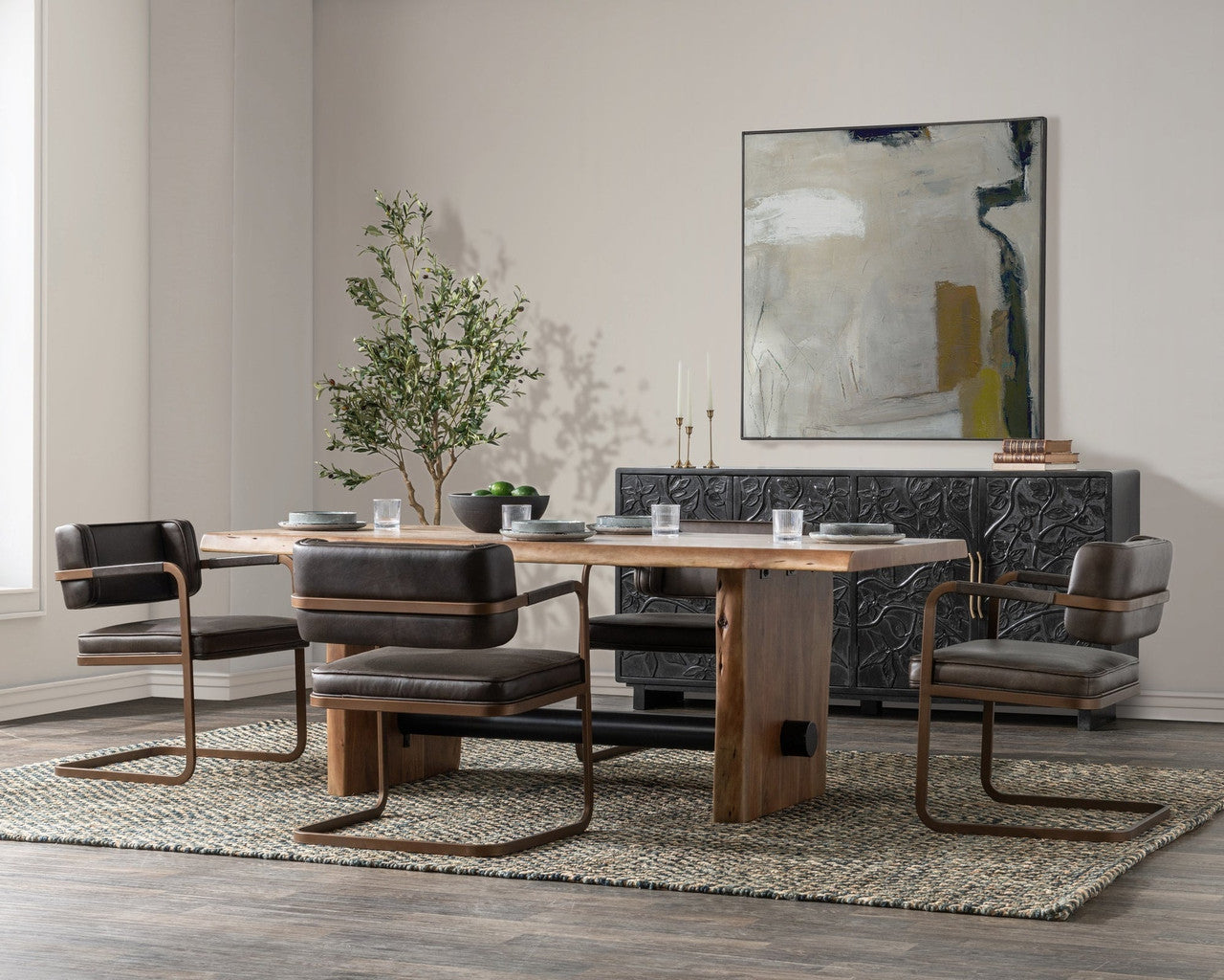 Brinton Solid Wood Rectangle Dining Table