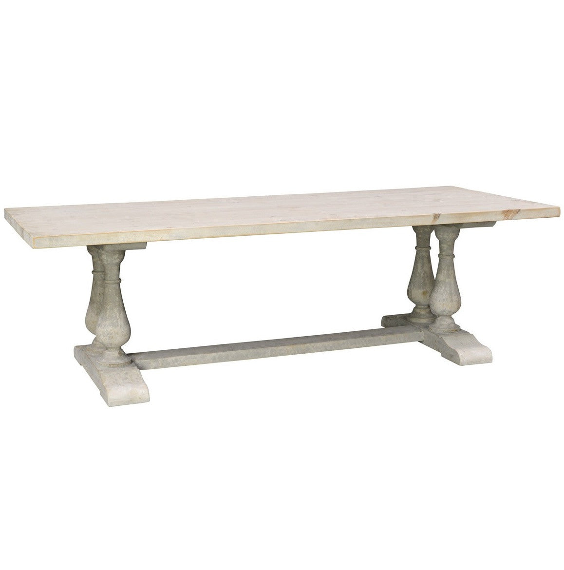 Chateau Reclaimed Wood Double Trestle Dining Table 98"