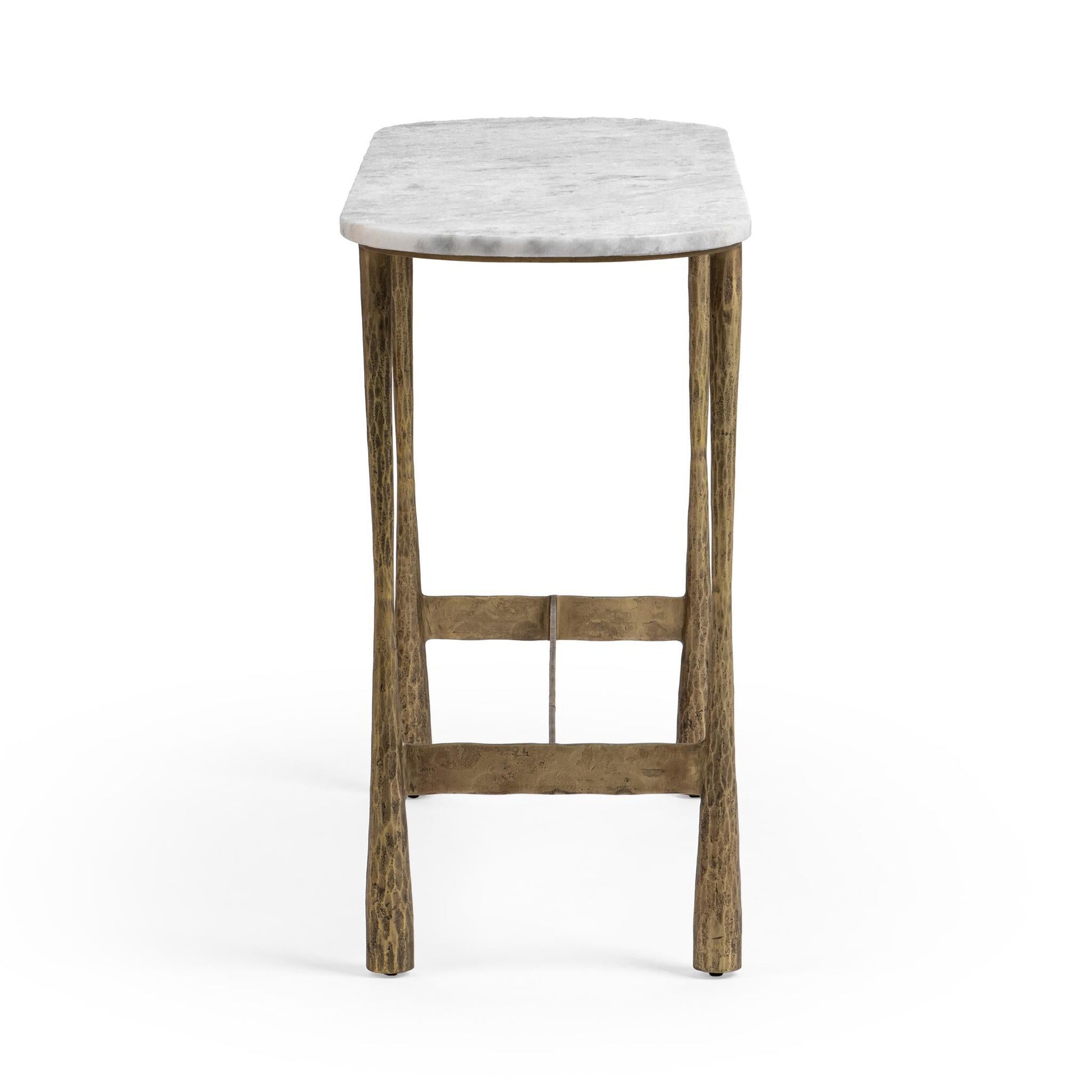 Venicia Oval Console Table - White Sage