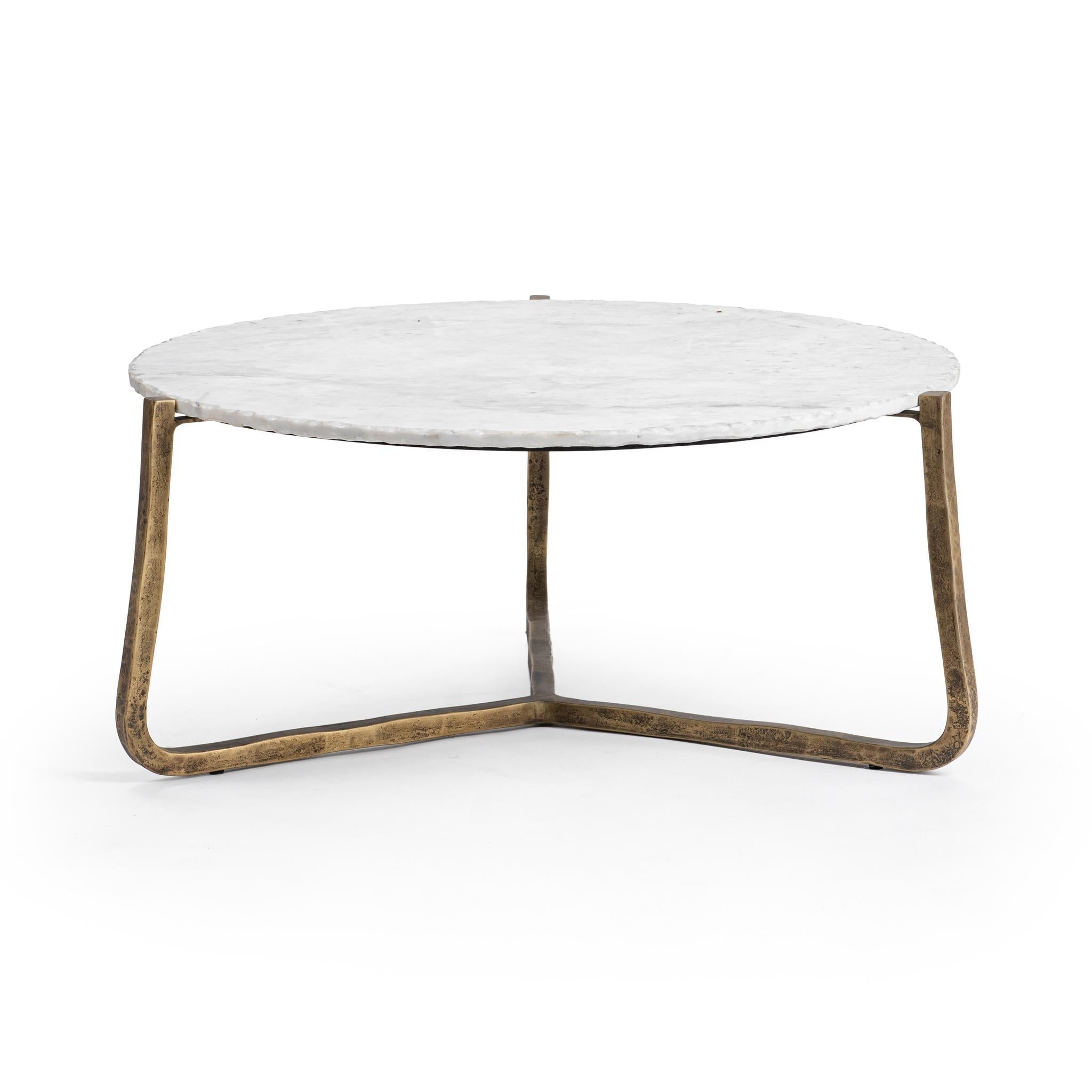 Emilia Round Coffee Table - Snow Fall