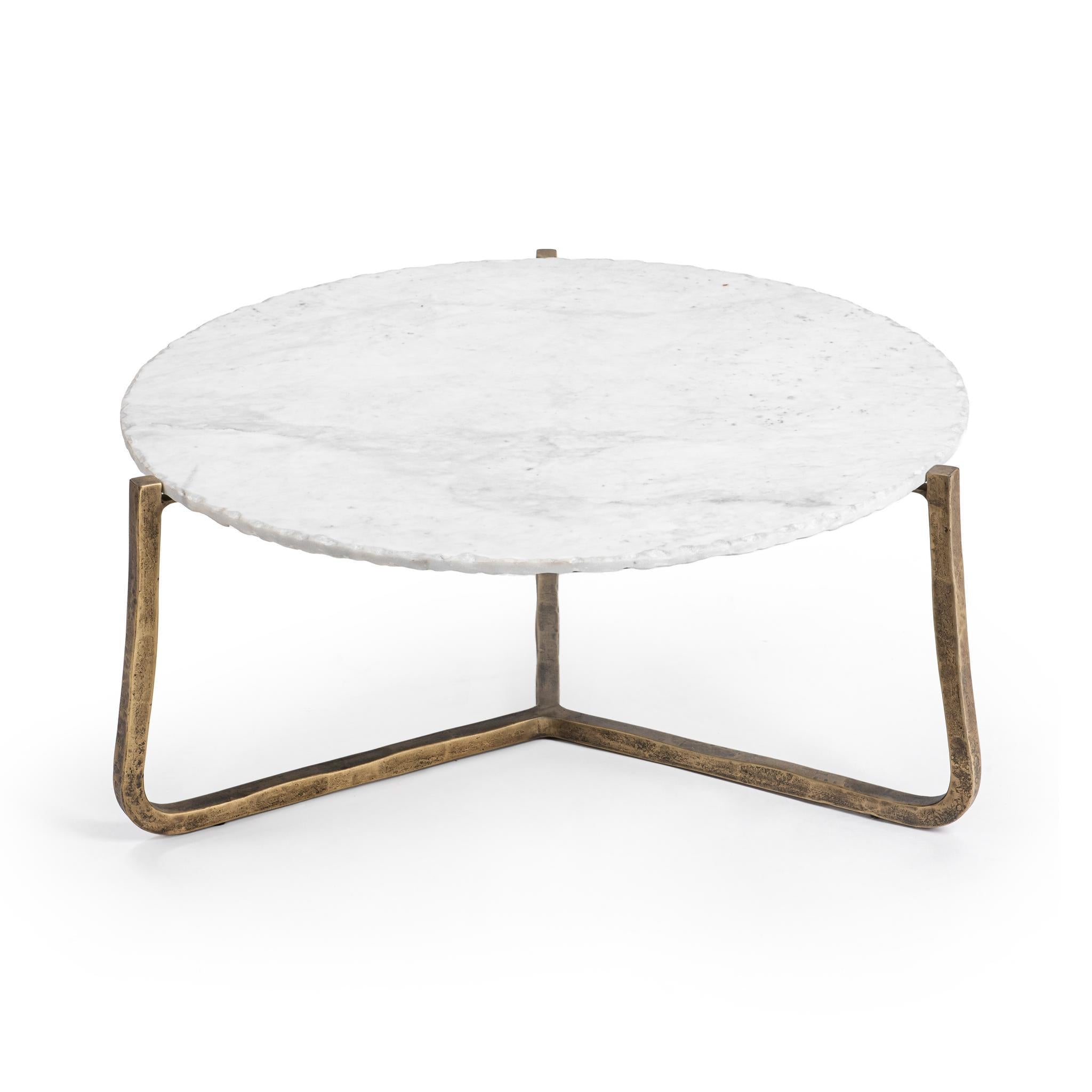 Emilia Round Coffee Table - Snow Fall