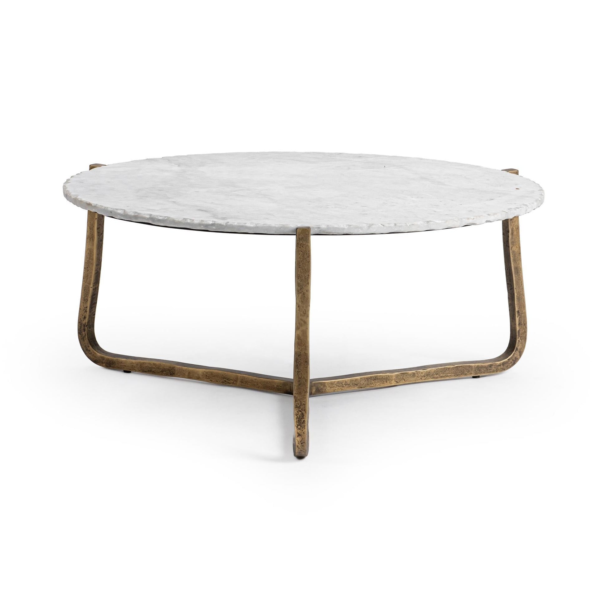 Emilia Round Coffee Table - Snow Fall