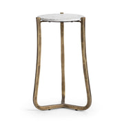 Emilia Round End Table - Snow Fall