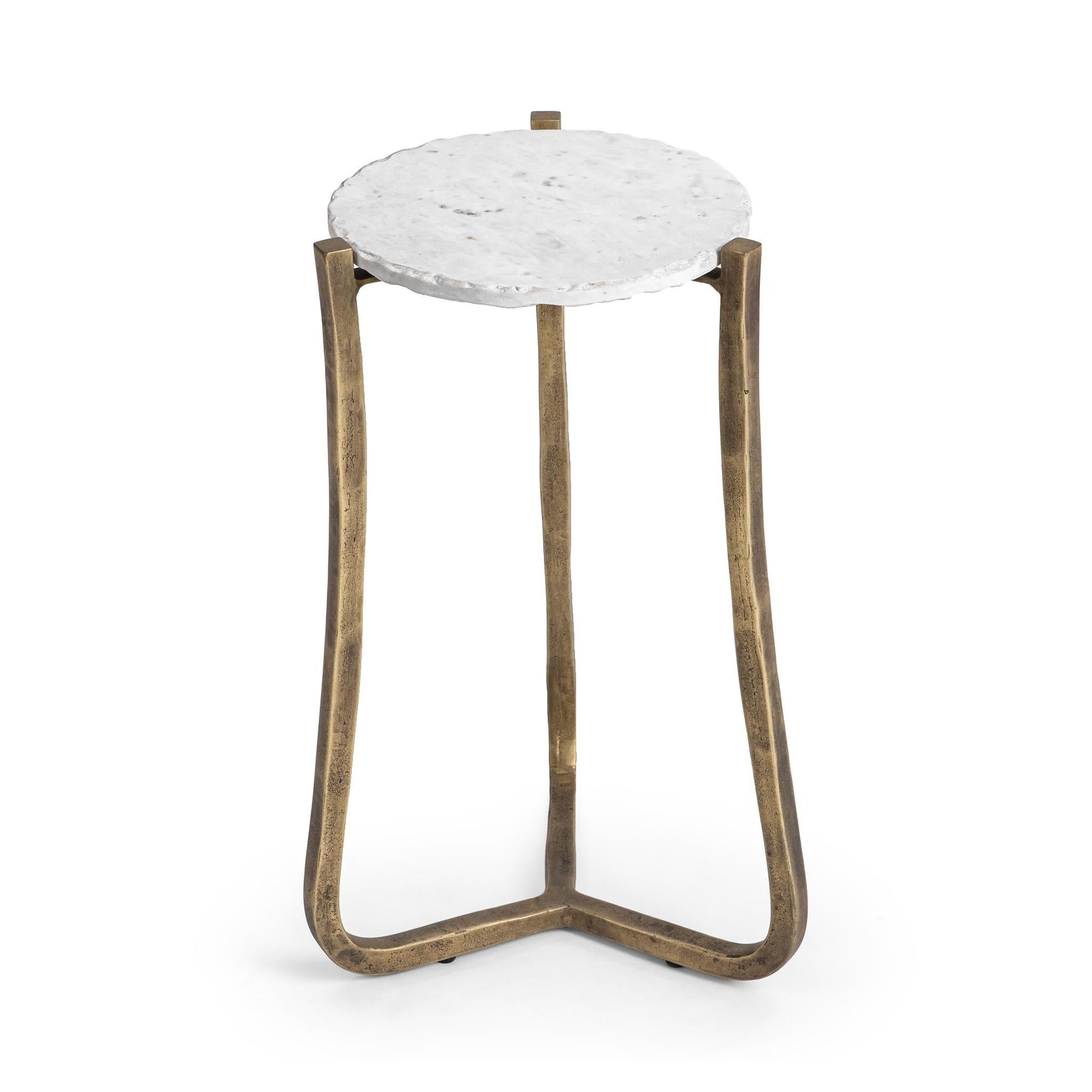 Emilia Round End Table - Snow Fall