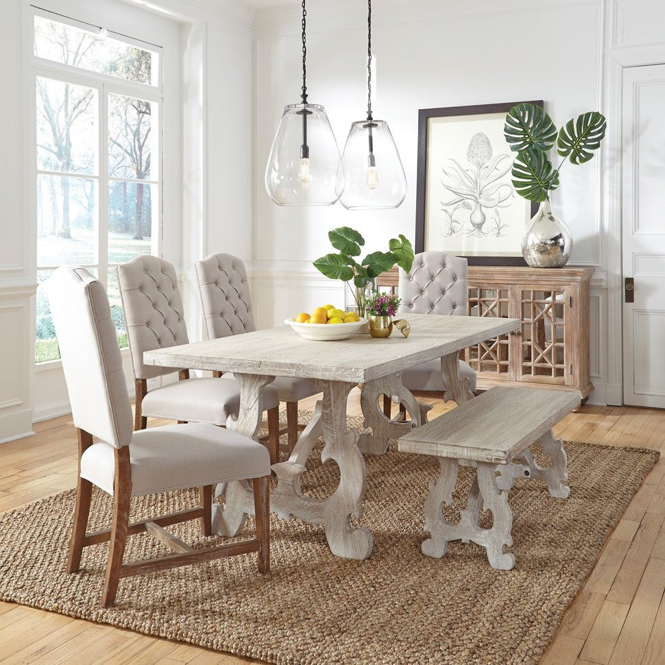 French Farmhouse Grey Dining Table