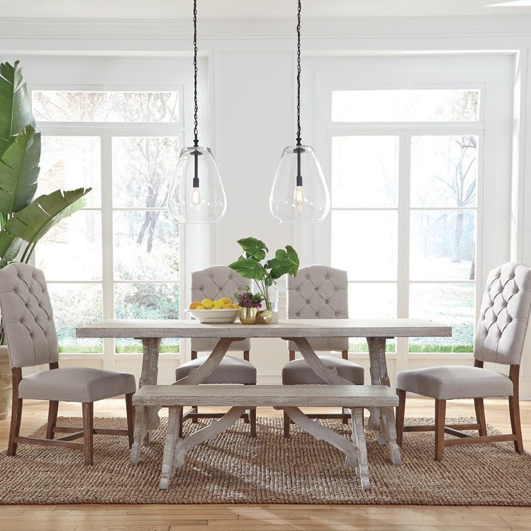 French Farmhouse Grey Dining Table