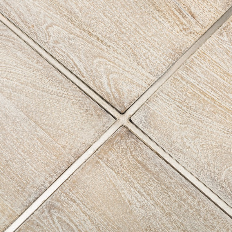 Uptown Whitewashed Solid Wood Square Coffee Tables