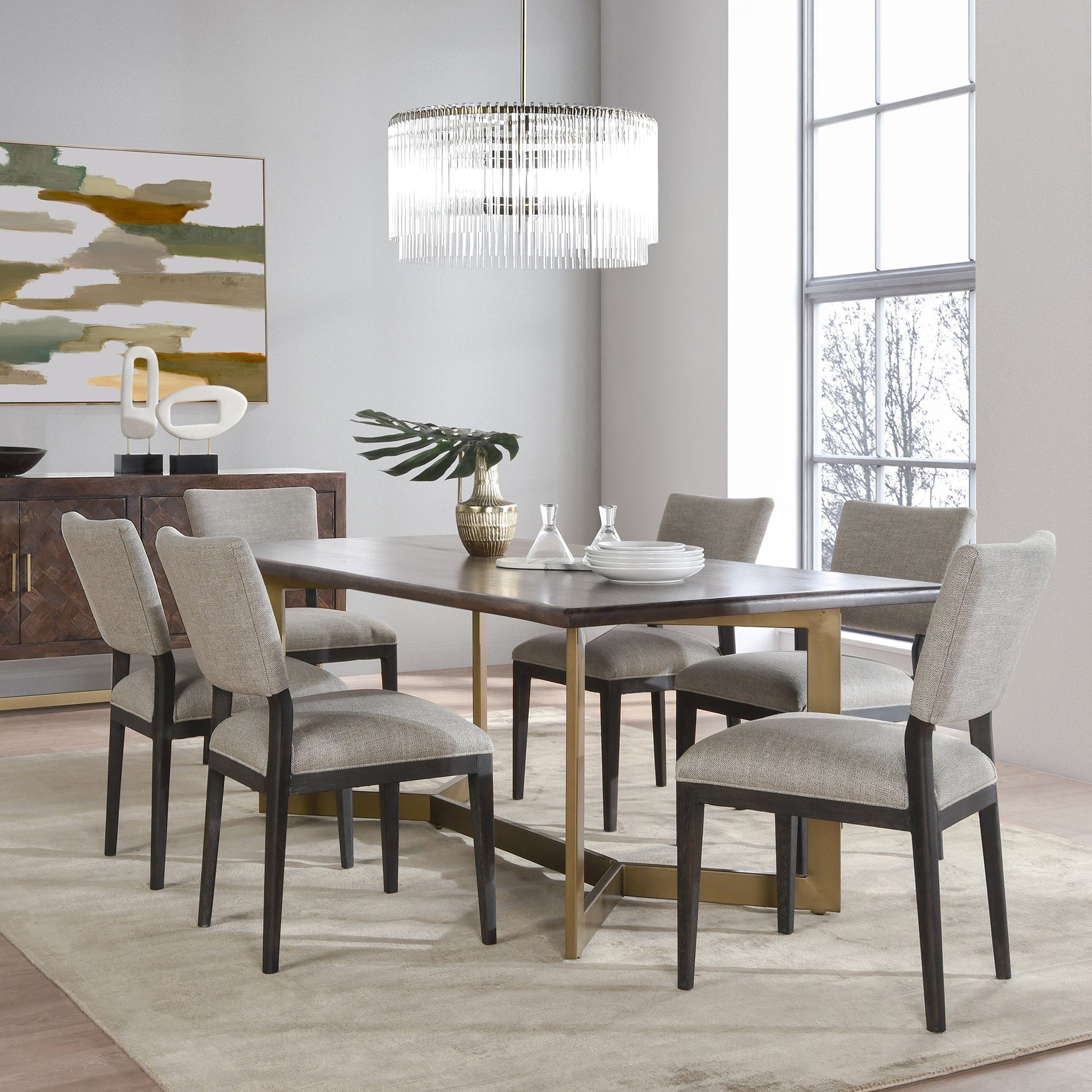 Kade Dining Table - Bark Brown
