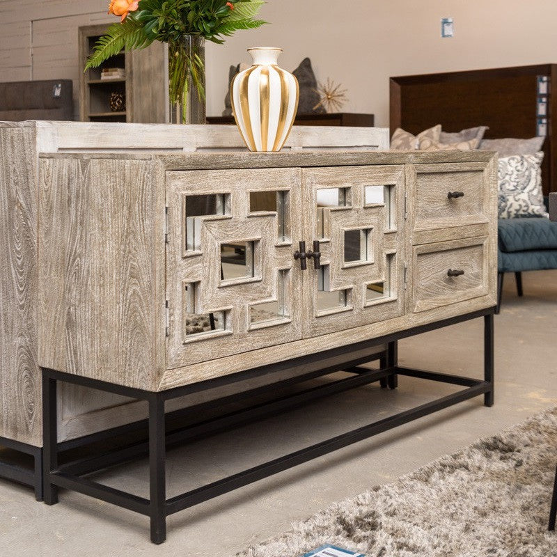 Marabella 2 Drawer Mirrored Wood Console Tables 61" 