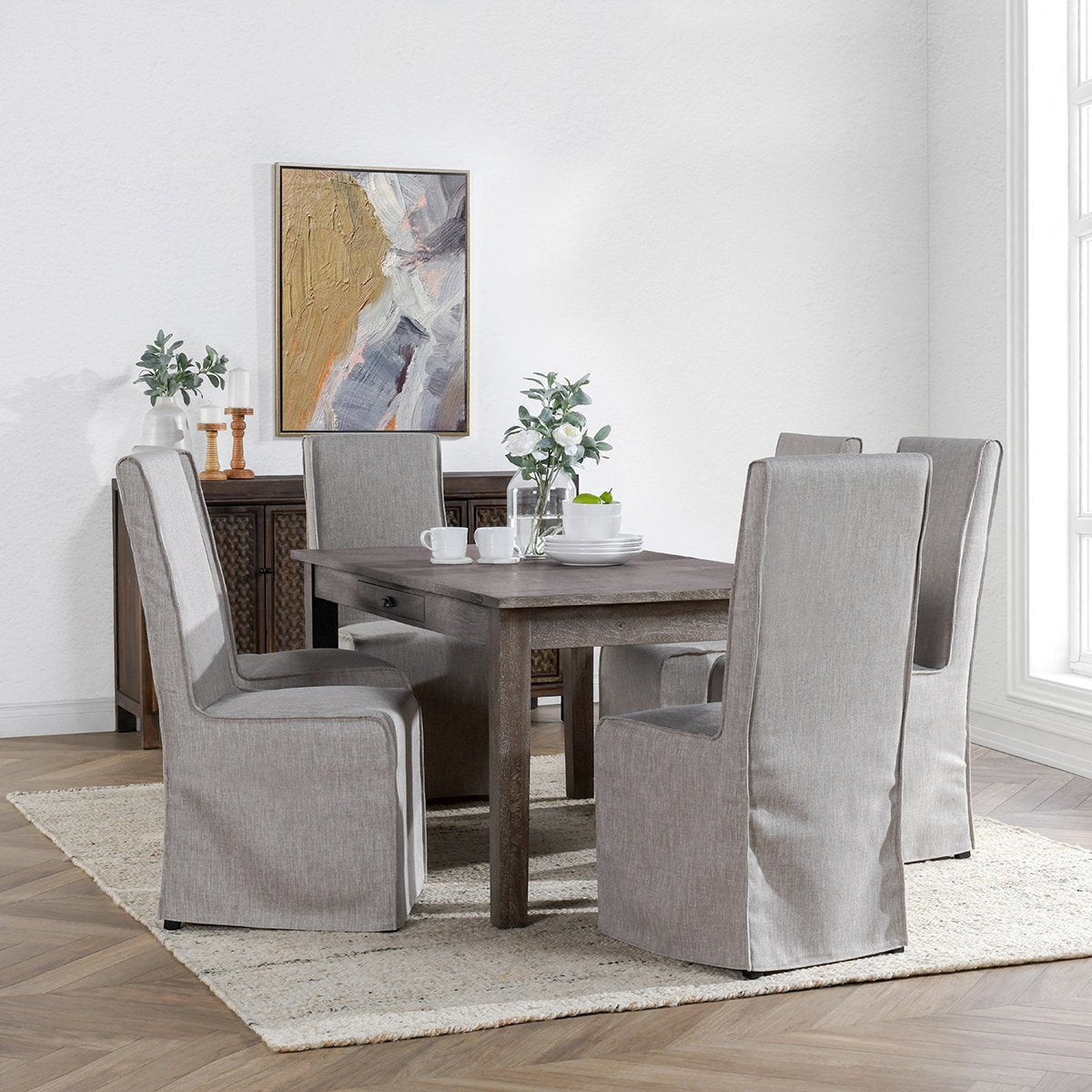 Megan Solid Wood Rectangle Dining Table