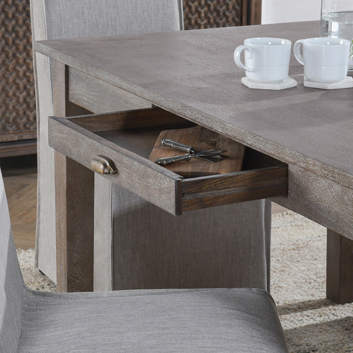 Megan Solid Wood Rectangle Dining Table