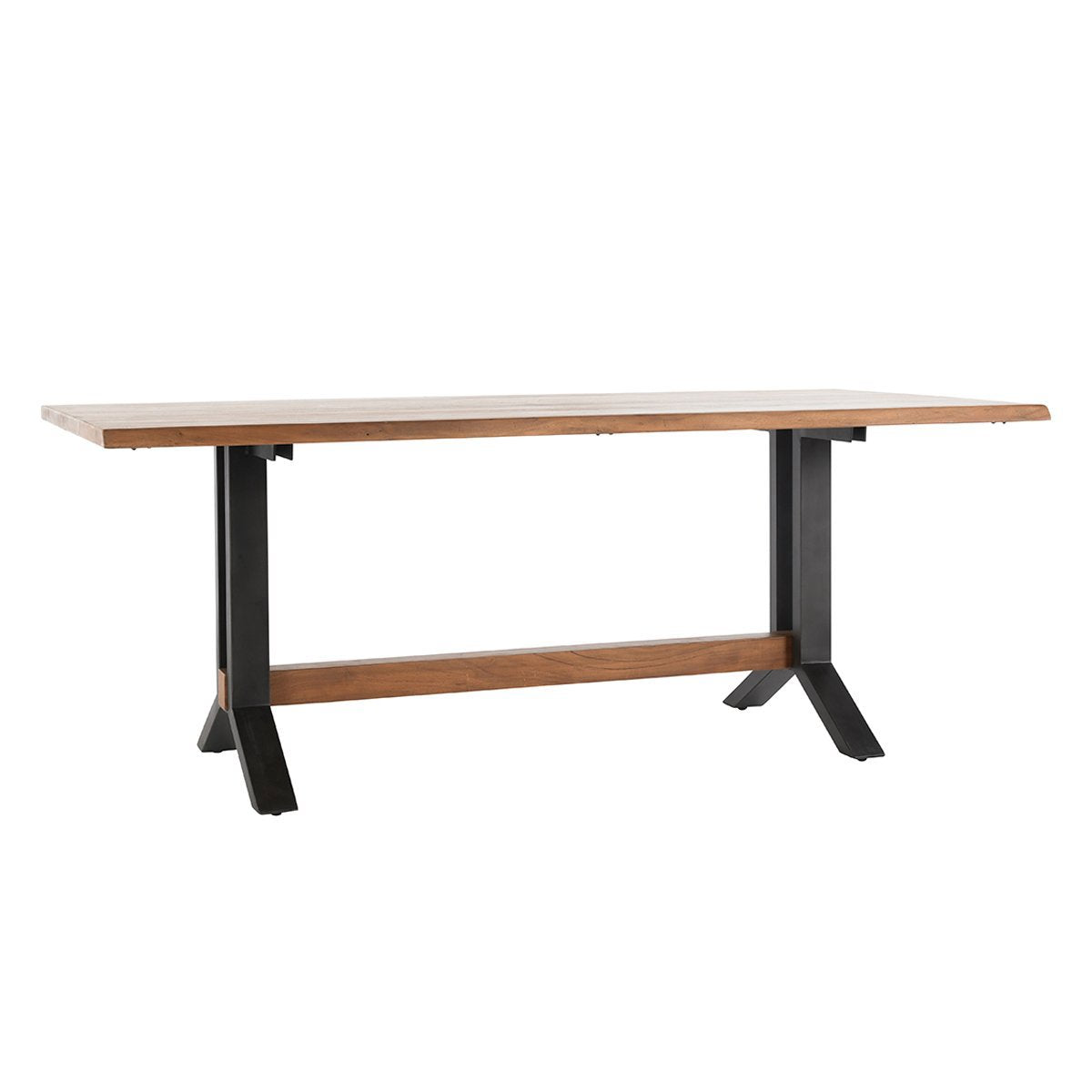 Bellamy Dining Table - Amber Brown - Honey/Black