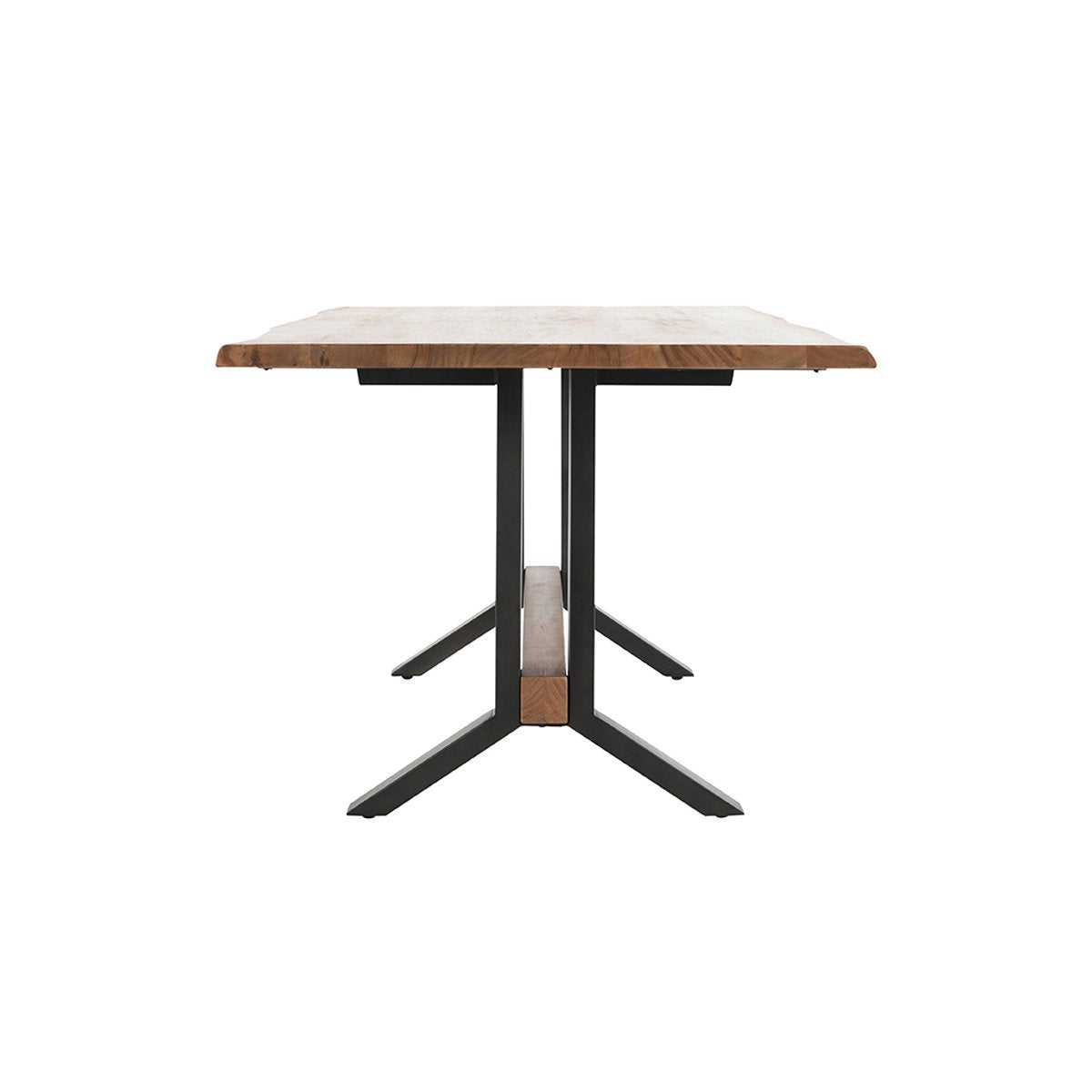 Bellamy Dining Table - Amber Brown - Honey/Black