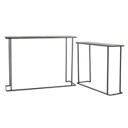 Jonah Aluminum Rectangle Console Tables Set of 2