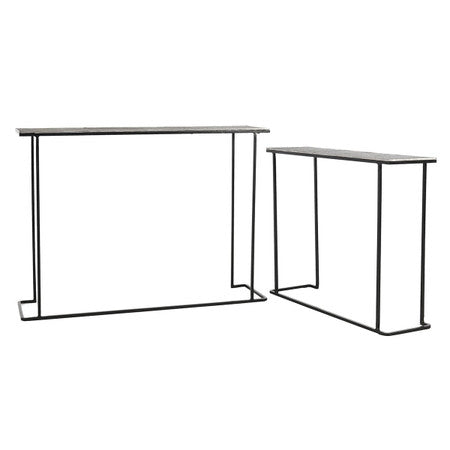 Jonah Aluminum Rectangle Console Tables Set of 2