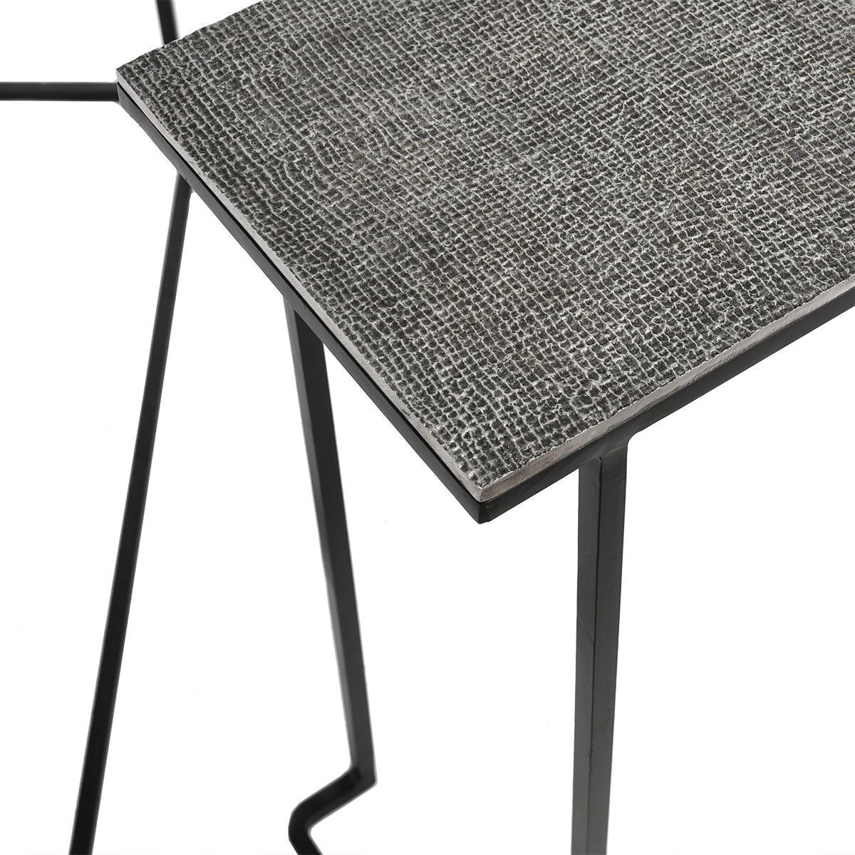 Jonah Aluminum Rectangle Console Tables Set of 2