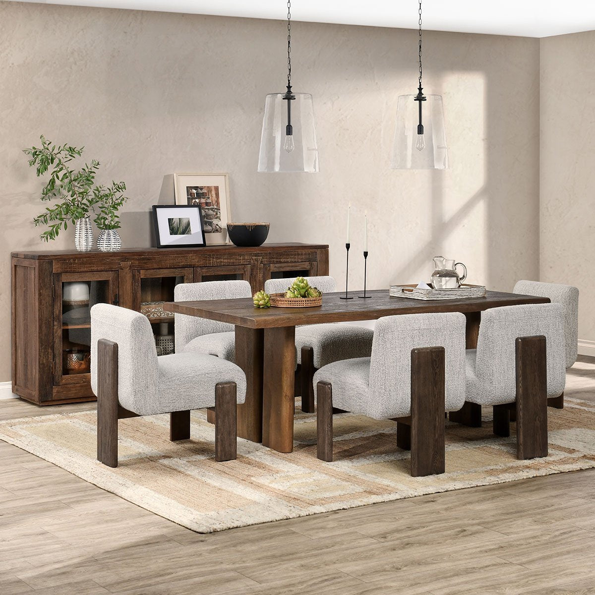 Holmes Dining Table - Artisan Brown - Light Brown