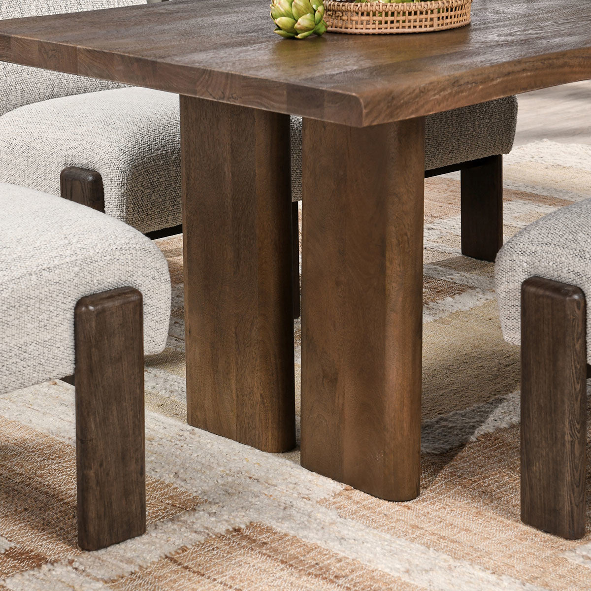 Holmes Dining Table - Artisan Brown - Light Brown