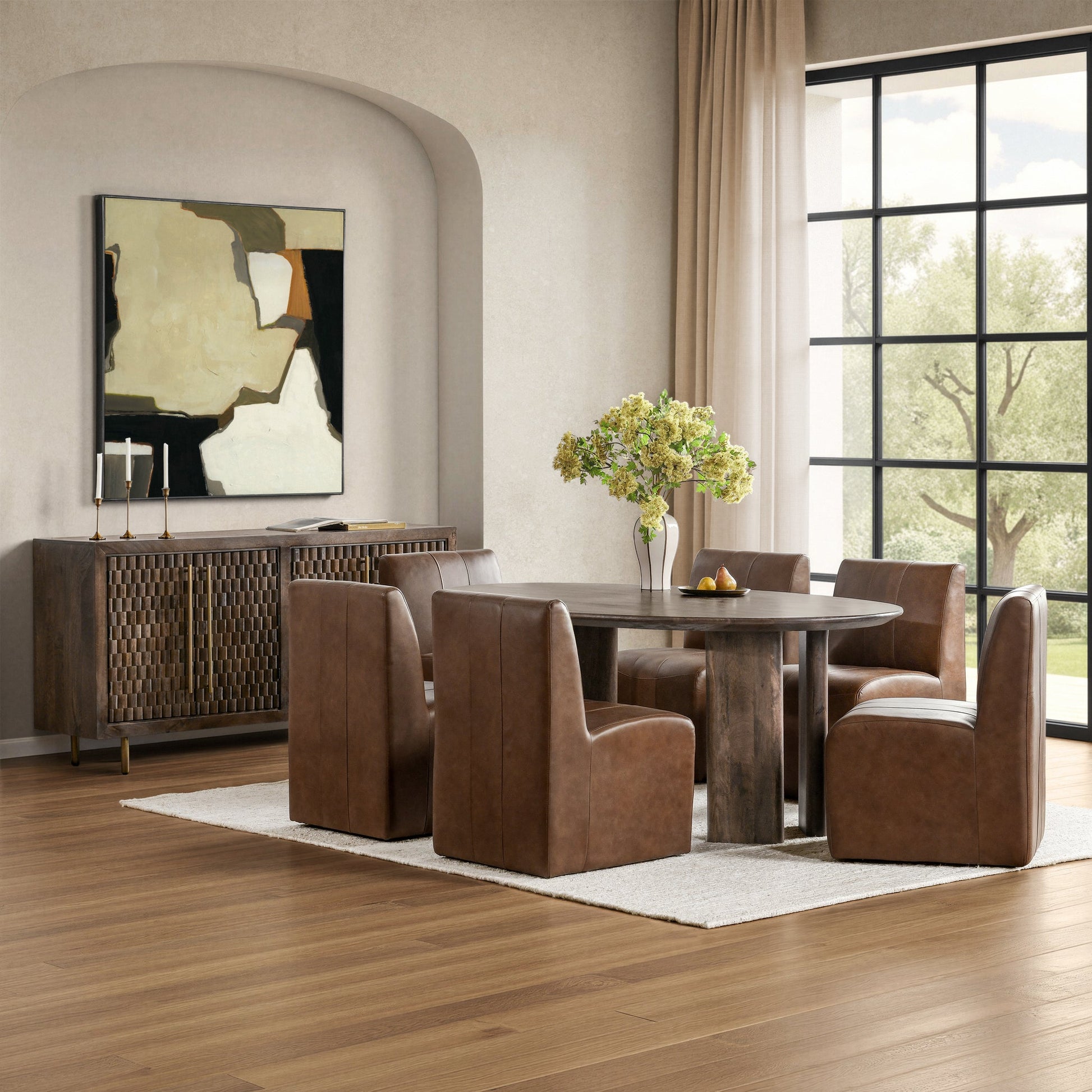Norwood Dining Table - Bark Brown
