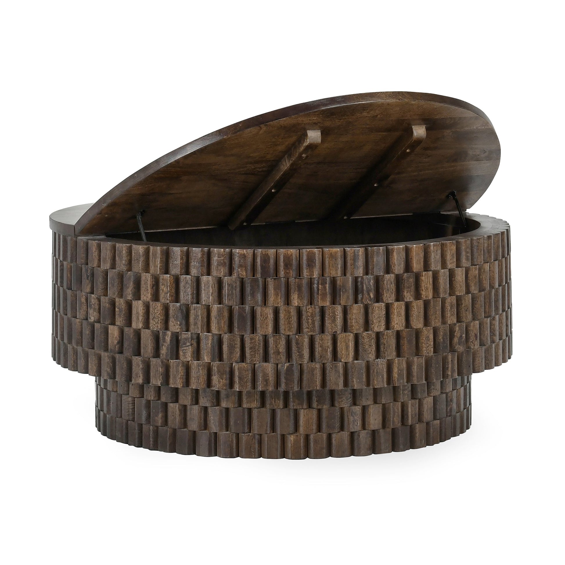 Norwood Coffee Table with Casters - Bark Brown
