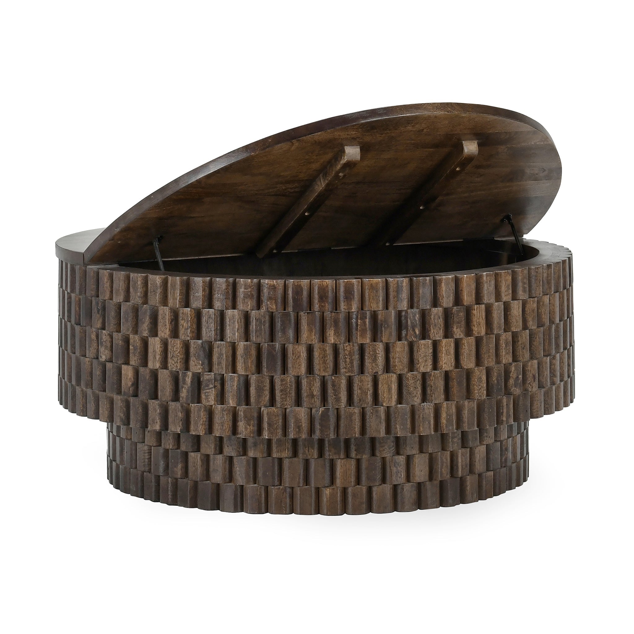 Norwood Coffee Table with Casters - Bark Brown