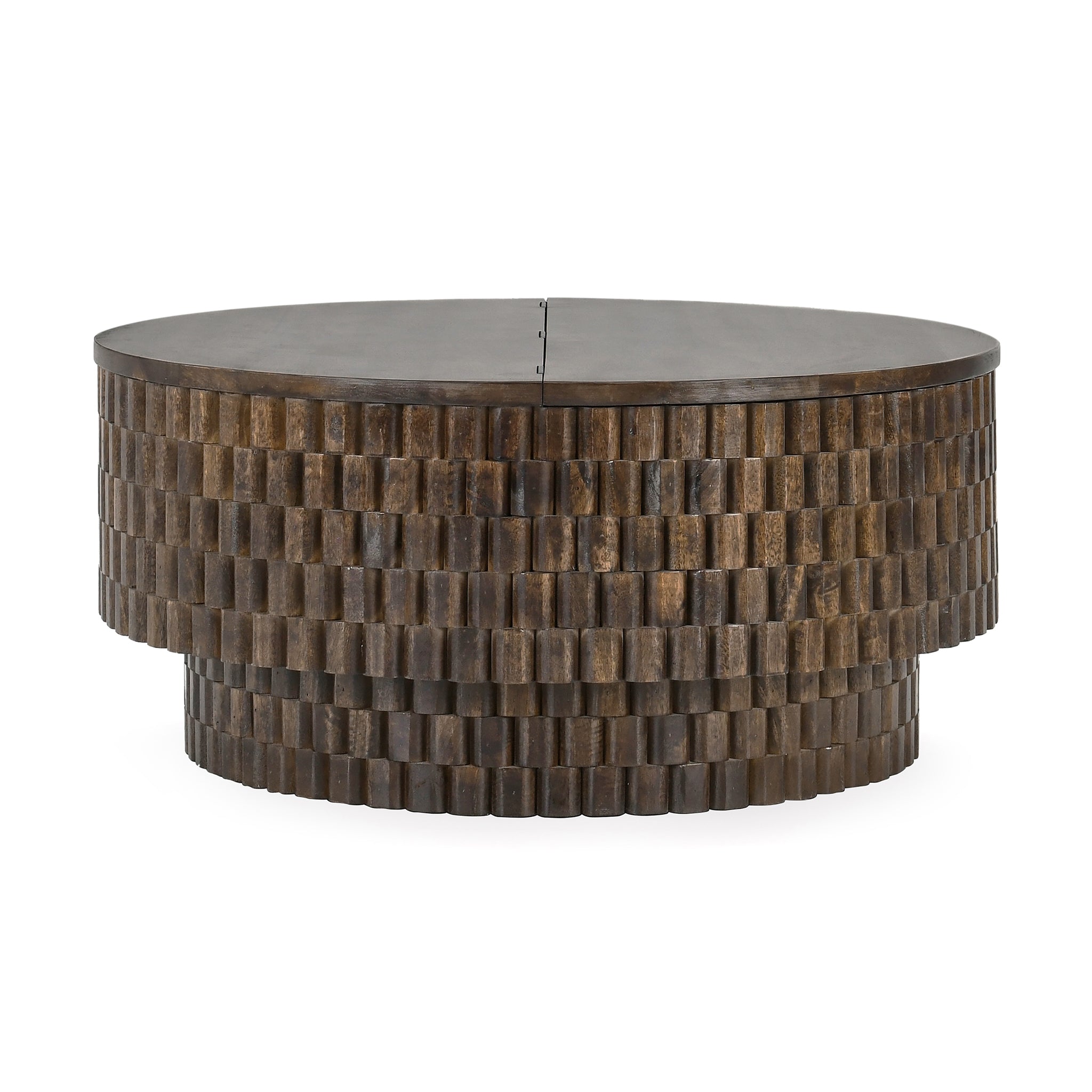 Norwood Coffee Table with Casters - Bark Brown