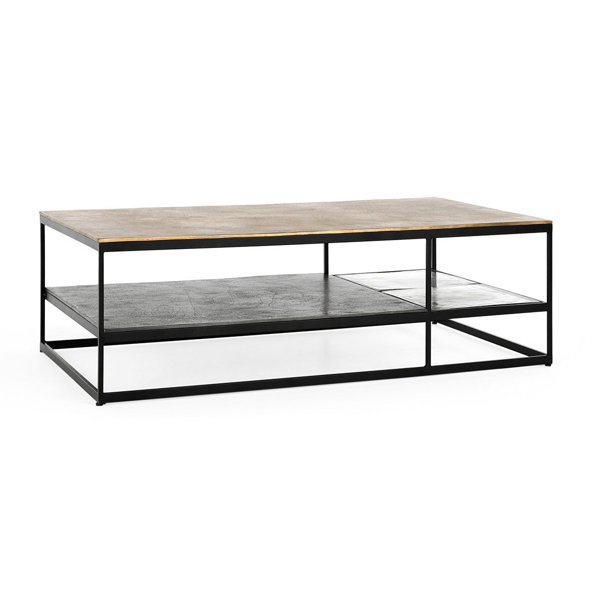 Remmy Cast Aluminum Rectangle Coffee Table