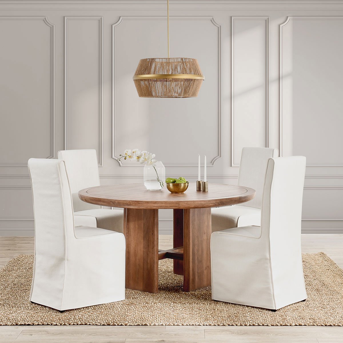 Selena Dining Table - Hickory Brown
