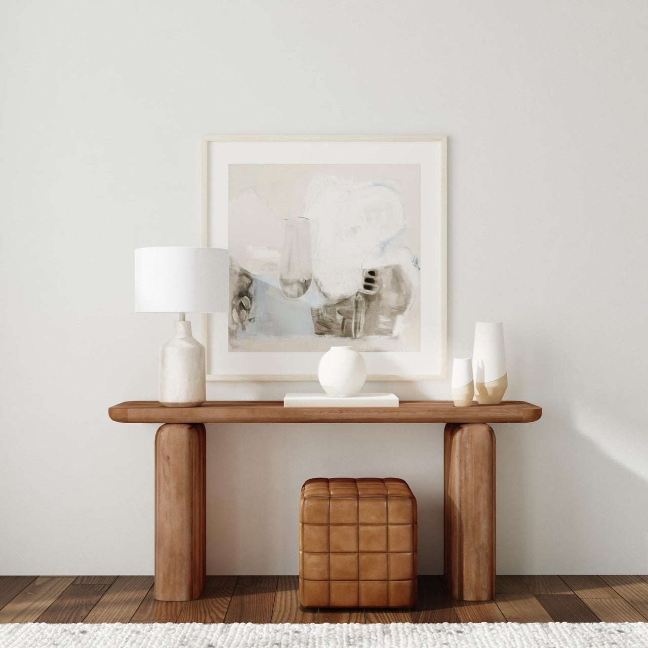 Chloe Solid Wood Rectangle Console Table