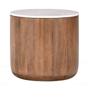 Josie End Table - Hickory Brown - Umber/Marble