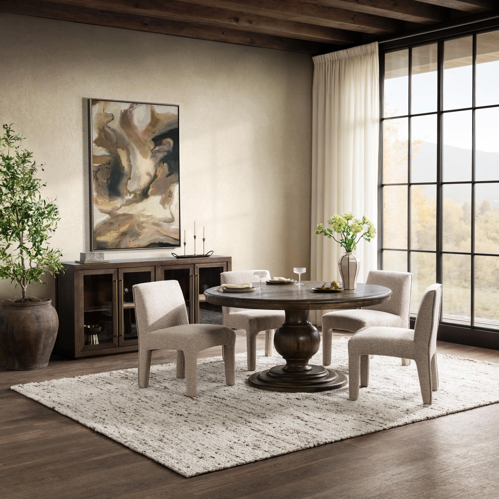 Brookside Dining Table - Cocoa Brown