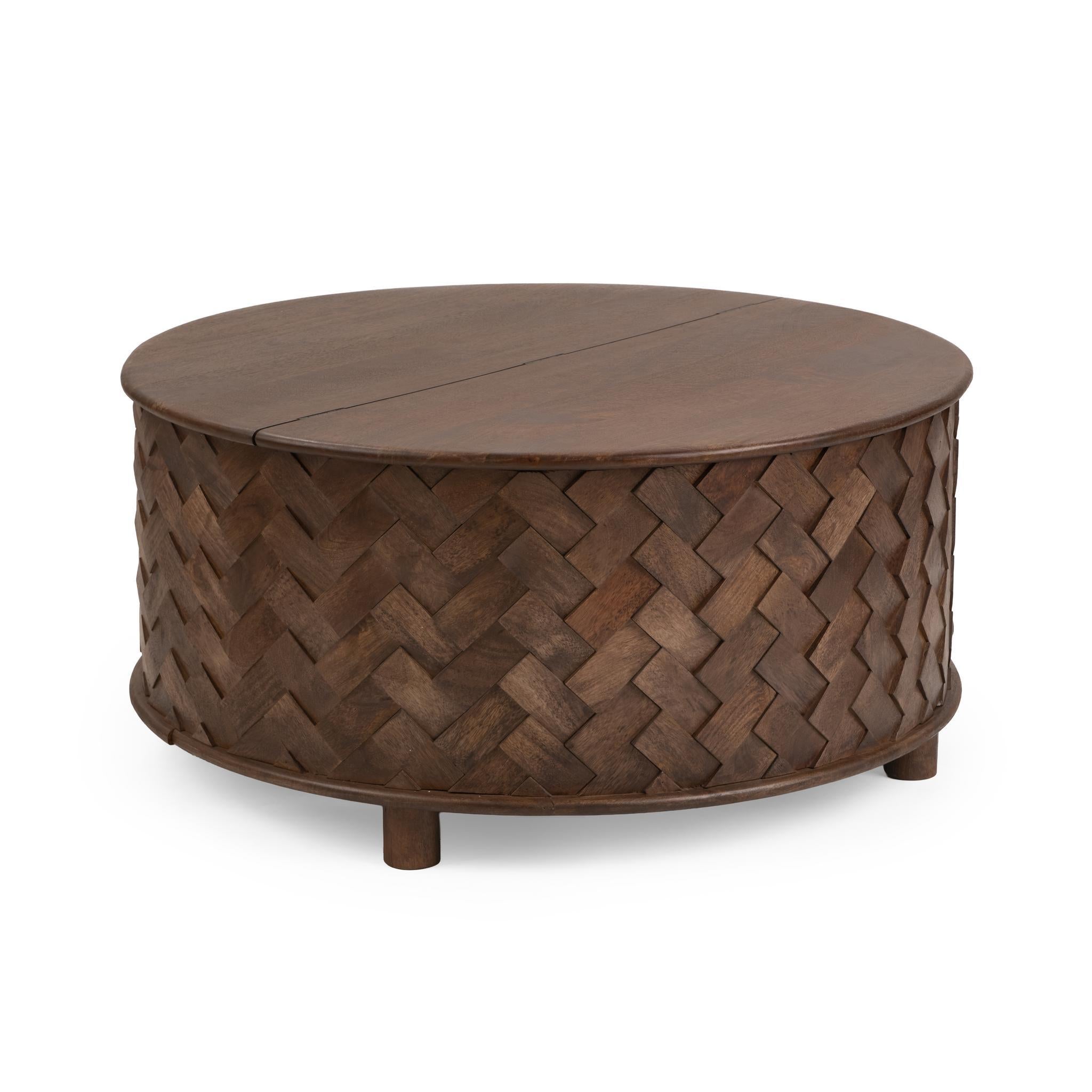 Shira Storage Coffee Table - Kona Brown - Grey