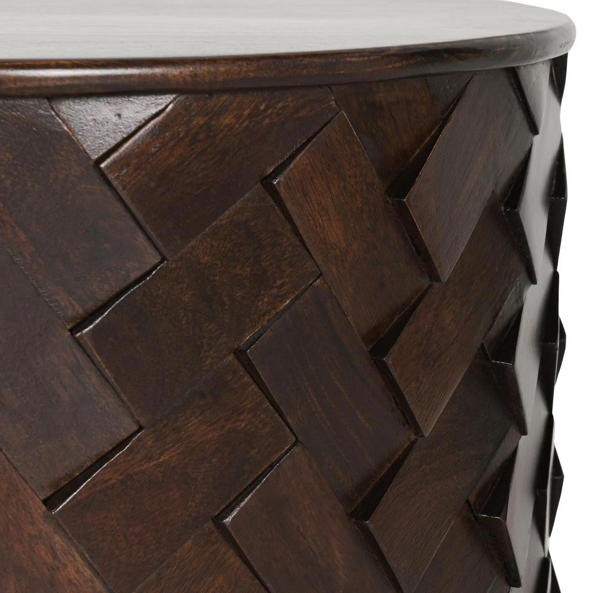 Shira Solid Wood Round Storage Coffee Table