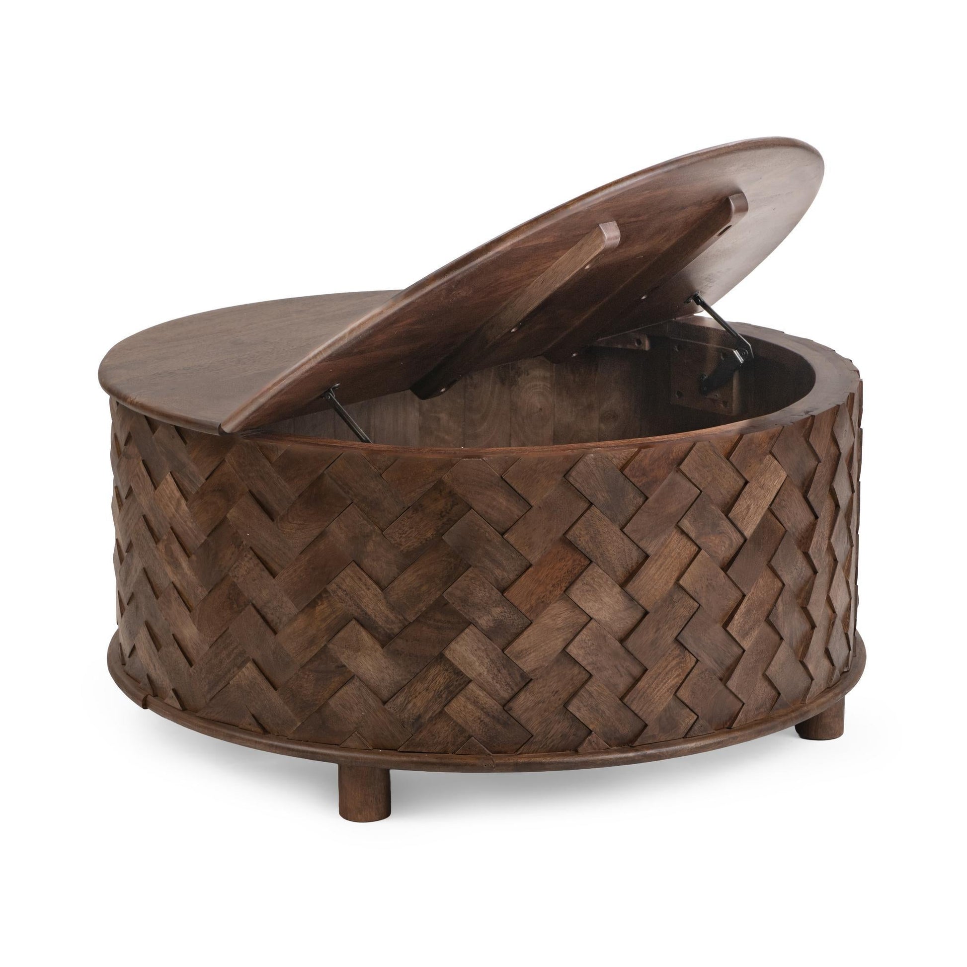 Shira Storage Coffee Table - Kona Brown - Grey