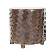 Shira End Table - Kona Brown - Grey