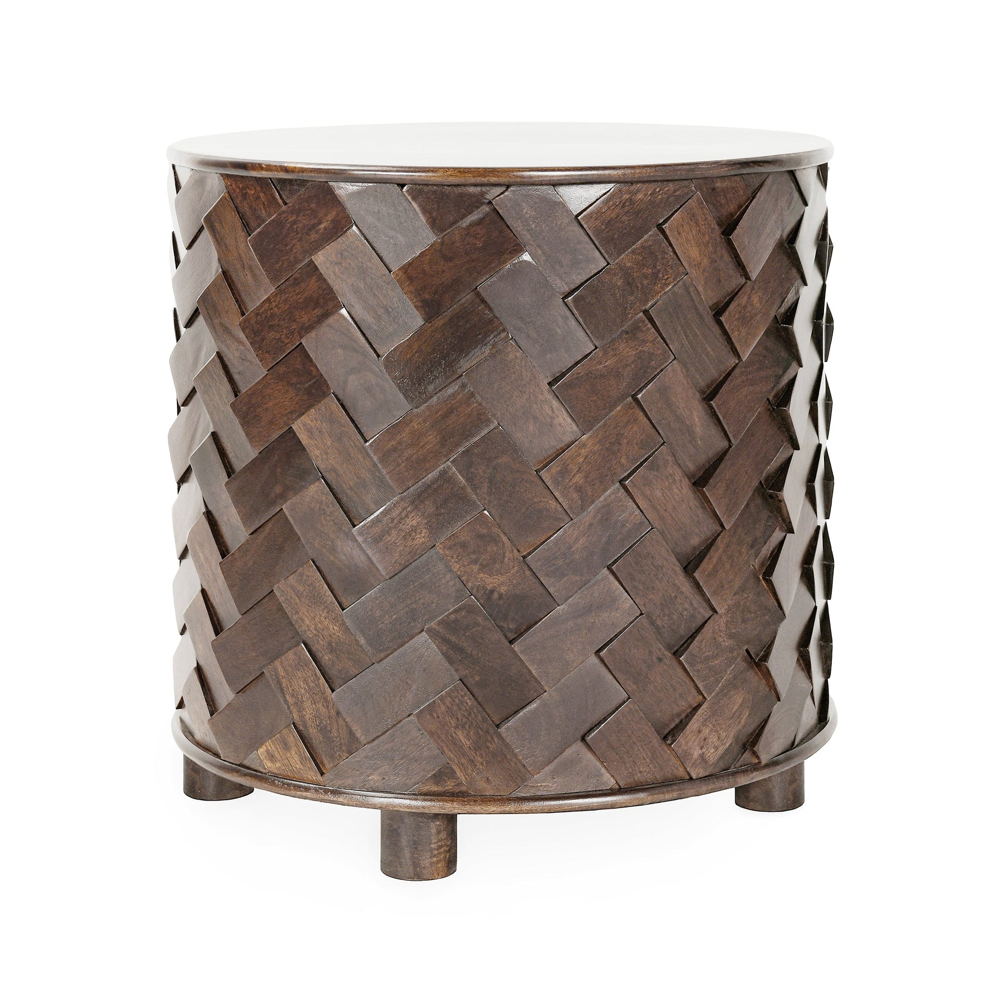 Shira End Table - Kona Brown - Grey