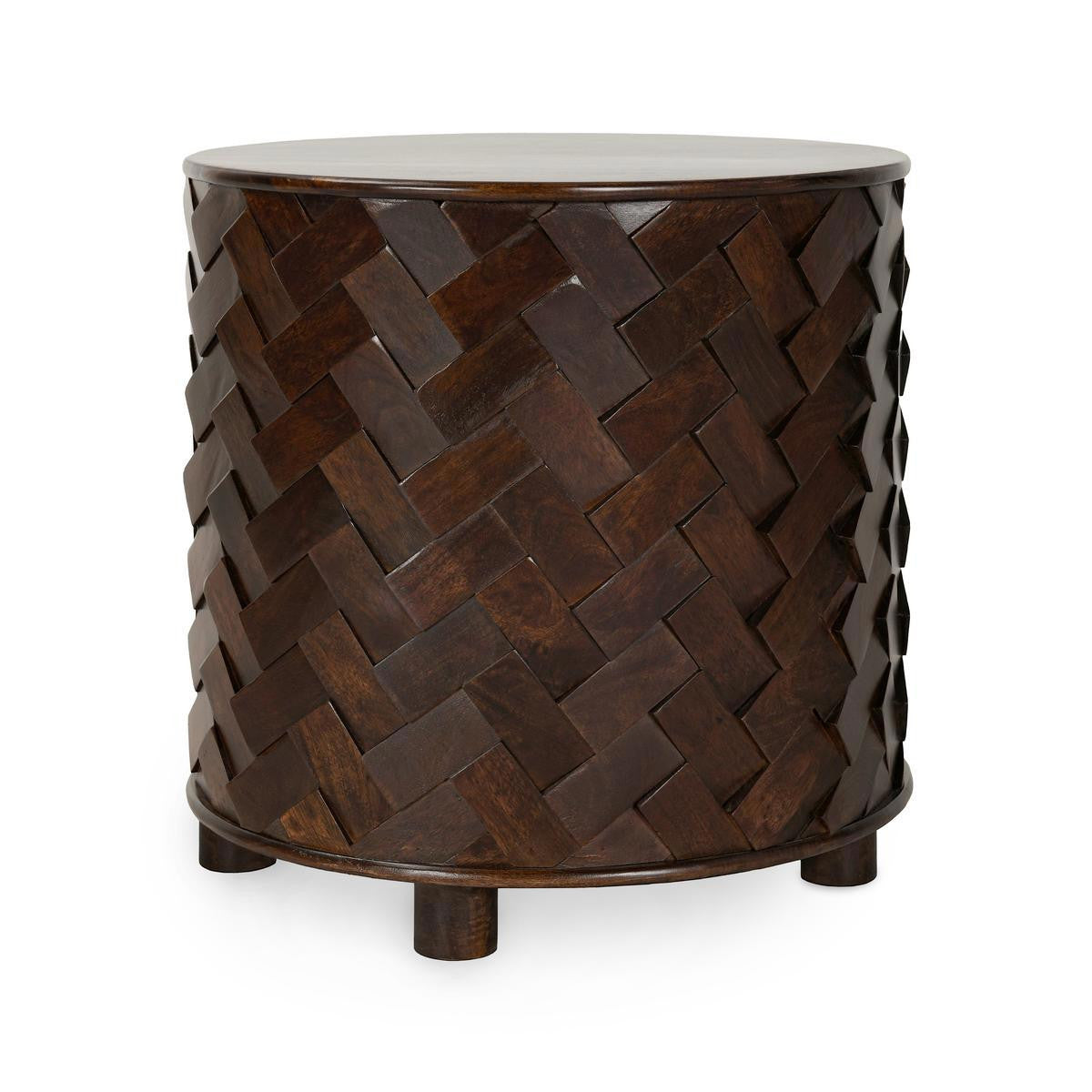 Shira Solid Wood Round End Table
