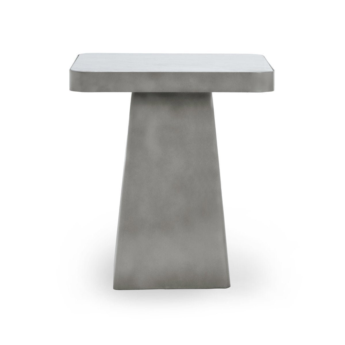 Far End Table - White/Slate Gray