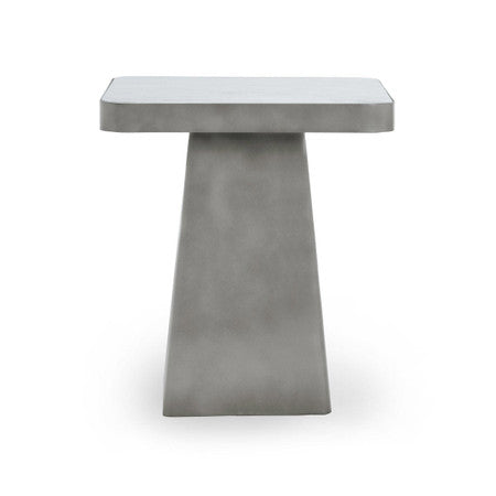 Far Marble/Metal Square End Table